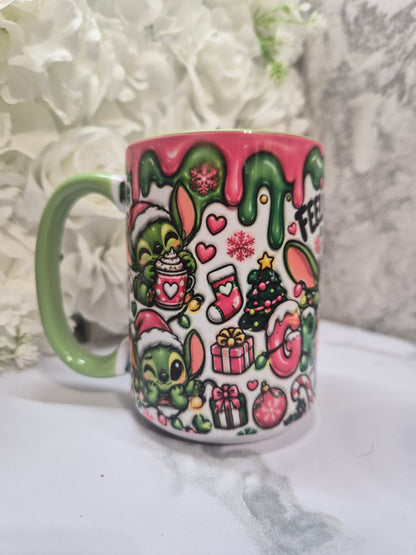 Mug 475ml Stitchouille vert
