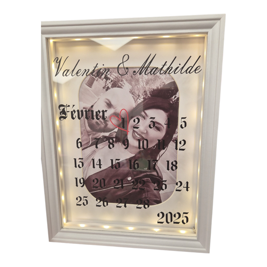 ✨ Cadre lumineux personnalisé – Photo & texte au choix ✨