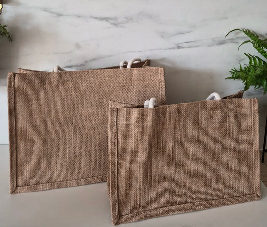 🌿 Sacs en toile de jute personnalisables